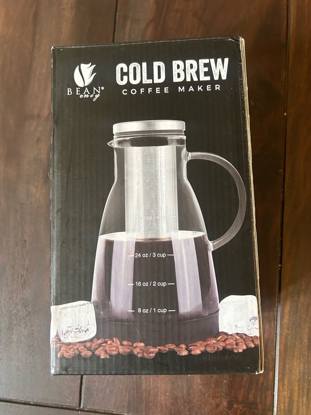 Bean Envy, Stainless Steel & Glass Cold Brew Coffee Maker - Silver/Clear